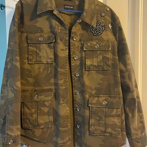 Camo Jacket with Embroidered Details